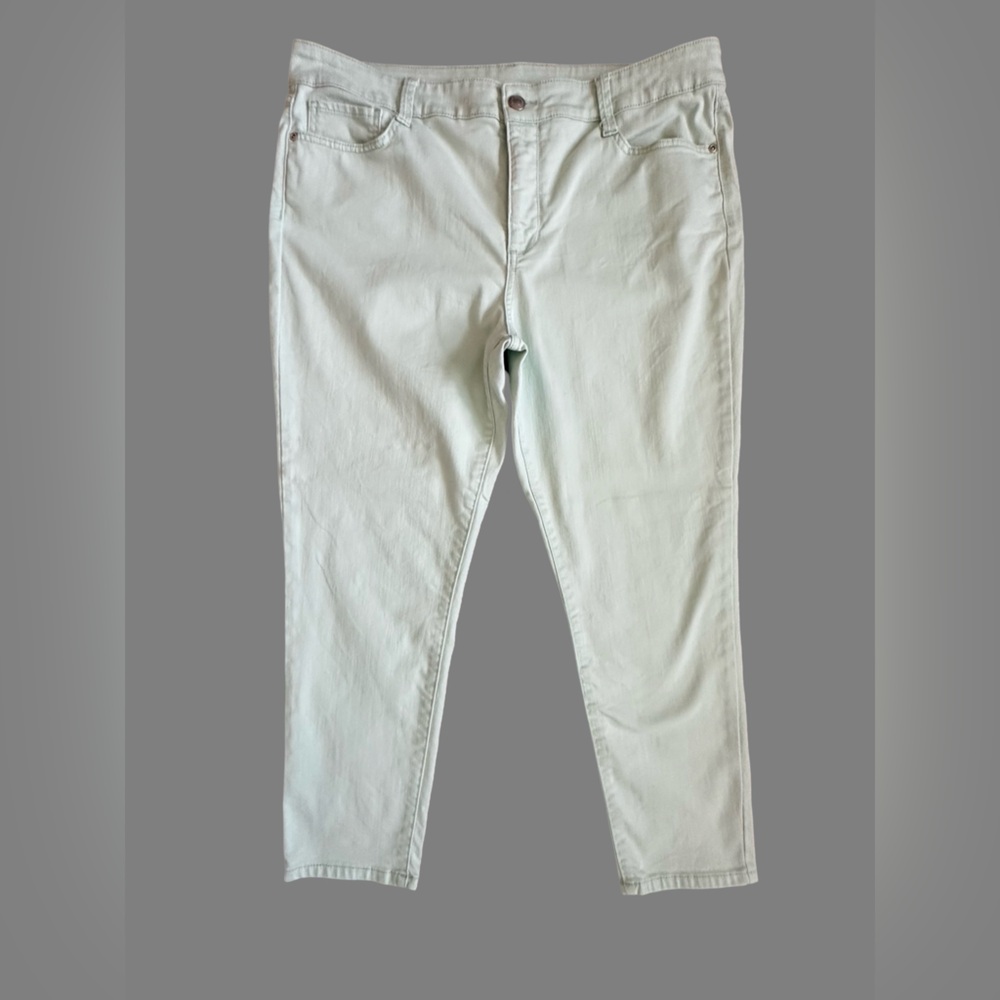 St. John’s Bay Mint Green Skinny Leg Jean Women’s Size 18.